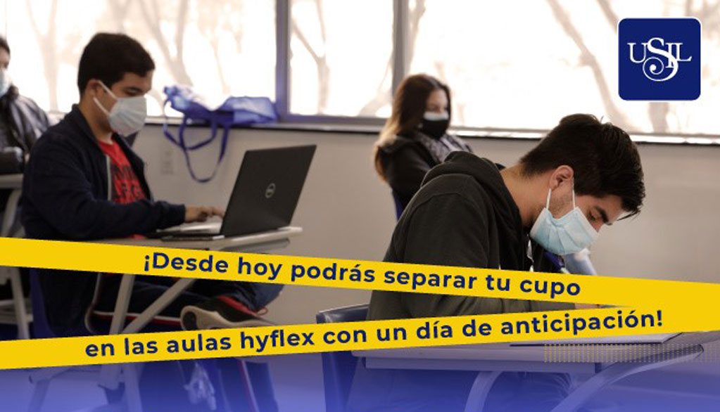 ¡IMPORTANTE! Desde hoy podrás separar tu cupo en las aulas Hyflex con 24hrs de anticipación