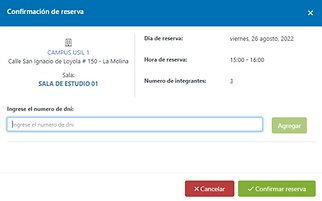 DNI de los participantes